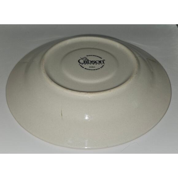 Gibson Rose Floral 6.5" Saucers Set of 4 Vintage Stoneware - Picture 2 of 2